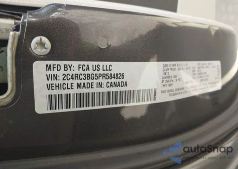 2023 Chrysler Pacifica Touring L Awd z USA, uszkodzony, nr VIN 2C4RC3BG5PR584826